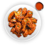 Tandoori Grilled Chicken Wings (6pcs) In Naan 