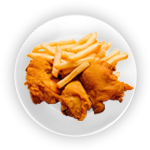 2 Pcs Chicken, Chips & Donner Kebab 